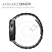 FINTIE 20mm Metal Bands Compatible with Garmin Vivoactive 6/5/3/3 Music, Venu Sq/Venu 2 Plus, Forerunner 55/165/245/645, Samsung Galaxy Watch 42mm/Active 2 1, Black