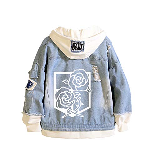 Daiwen Attack on Titan Sudadera con Capucha Chaqueta Vaquera con Capucha Anime,...