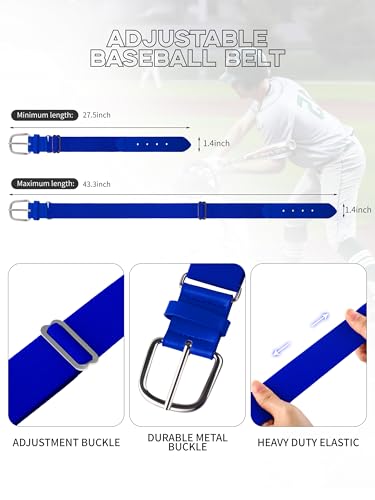 Youth Adult Baseball Socks and Belts Combo Set Cotton Baseball Softball Socks Adjustable Belt for Youth Adult4