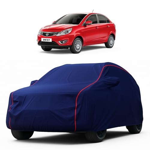 Image of Heavy-Duty Car Cover for Compatible with Tata Zest (2014 to 2025 All Models) Deluxe Car Protection Cover - Waterproof & UV-Resistant All-Season Exterior Protection