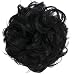 PRETTYSHOP Scrunchie Scrunchy Bun Up Do Hair piece Hair Ribbon Ponytail Extensions Wavy Curly or Messy jet black 1B