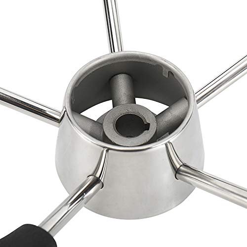 Image of NovelBee 11-1 /2 Inch Stainless Boat Steering Wheel with Knob,Black PU Foam