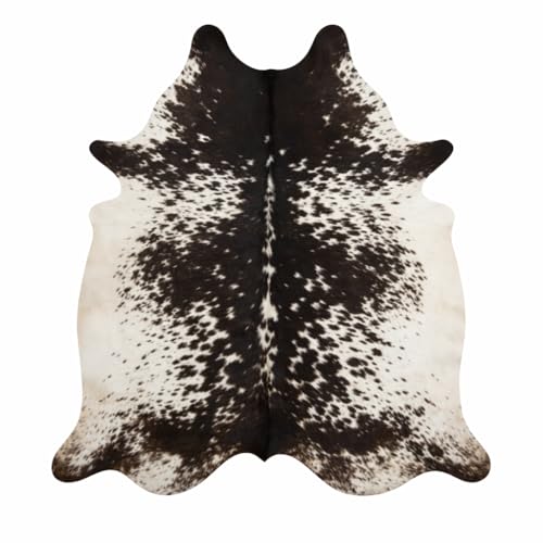 Modlux Natural Cowhide Rug, Black and White, 100% Australian Cow Fur Skin Carpet Area Rug (Small (10-15 sq ft))