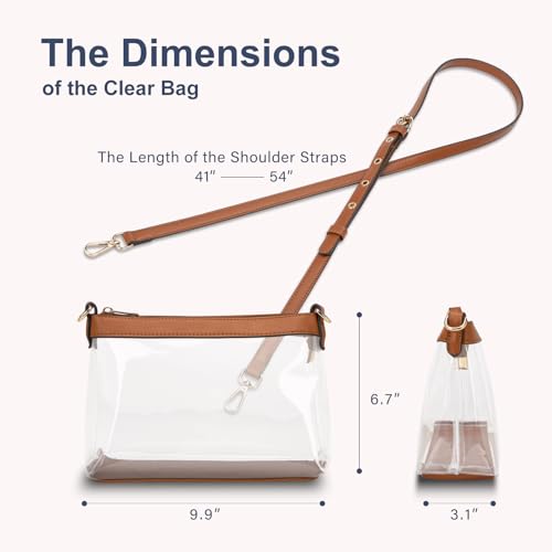 Clear Bag for Stadium Events, Clear Purses for Women, Stadium Approved Crossbody Bag4