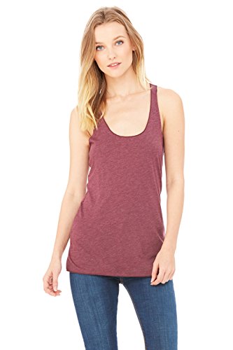 Bella + Canvas Ladies' Triblend Racerback Tank S Maroon Triblend