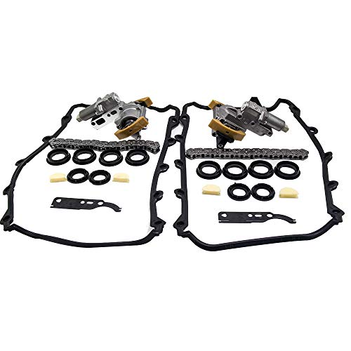 maXpeedingrods Pair Timing Chain Tensioner Valve Cover Gasket Kit for Audi A6 A8 S6 S8 VW Phaeton Touareg V8 4.2L Replaces 077109087C 077109087E 077109087P
