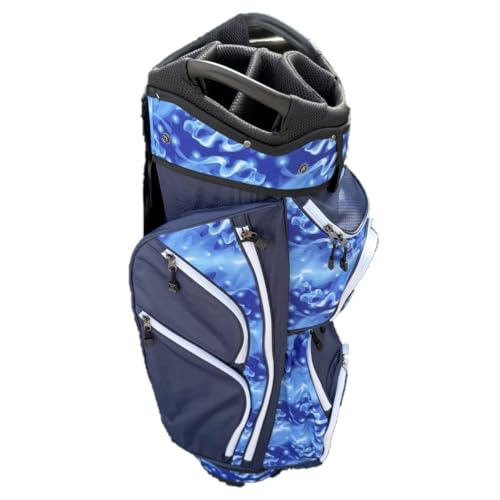New Naples Bay Golf CT Lite Cart Bag 7-Way Top - Blue Wave