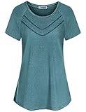 Athletic Shirts for Women Short Sleeve Yoga Workout Gym Exercise Tops Plus Size Loose Fit