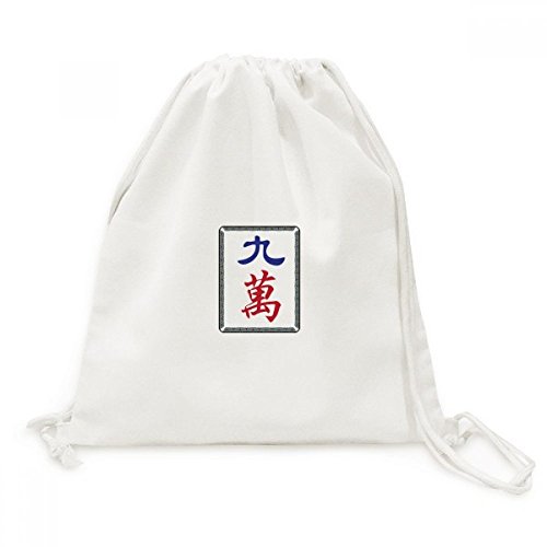 Sac cordon Mahjong Million 9 Carreaux Toile Sac à dos de voyage