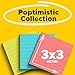 Post-it Notes, 3 in x 3 in., 3 Sticky Notes Pads, 50 Sheets per Pad, Poptimistic Collection, School Supplies and Oﬃce Products, The Original Post-it Note