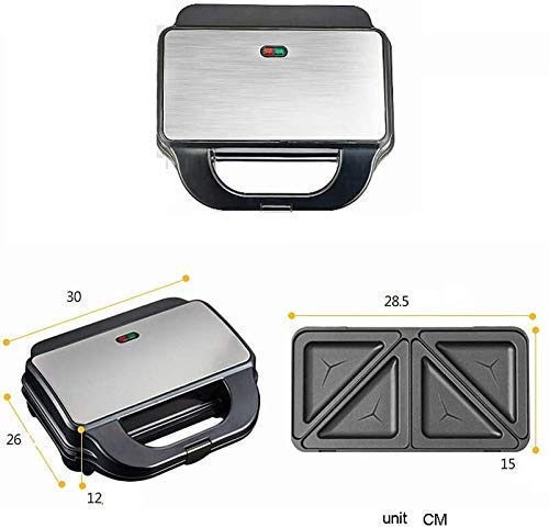 Multifunktionale Maschine für Frühstück, Waffeleisen, Sandwich-Maschine, Cool-Touch, Antihaftplatte, Kontrollanzeige… – Bild 3