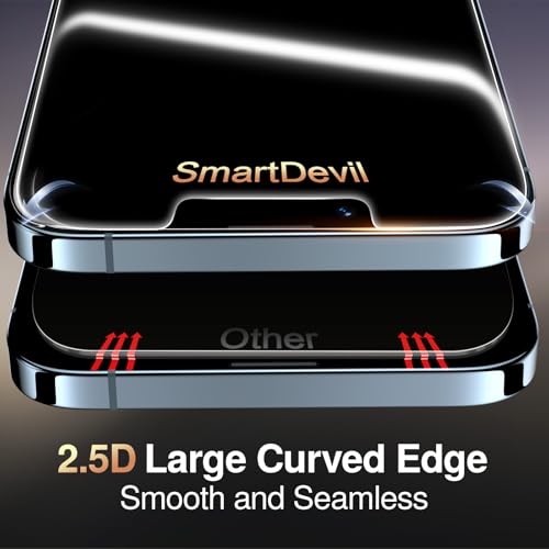 Image of SMARTDEVIL 3 Pack Tempered Glass for iPhone 13 Pro Max Screen Protector, Military-Grade Shatterproof Protection, 9H Hardness, Fast & Easy Installation, Case Friendly Design