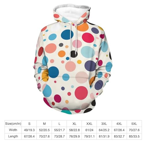 Colorful Polka Dot Adult Hoodies Long Sleeve Shirts Sweatshirt Casual Pullover Hooded for Women Men2