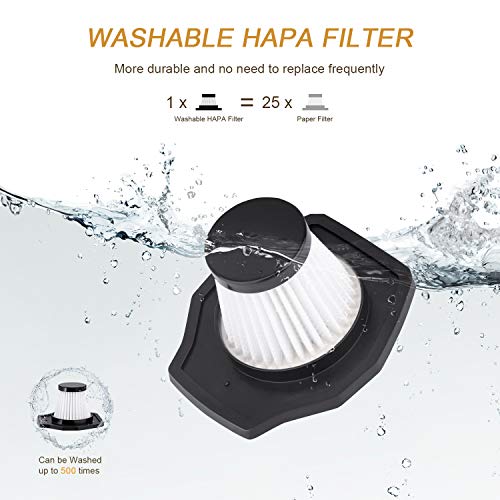 ANGGO Handheld Stofzuiger, Draagbare Handheld Stofzuiger Draadloze 9000PA Super Zuiging, 120W Auto Stofzuiger Nat Droog Stofzuiger USB Oplaadbare Met LED Licht voor Kantoor, Auto, Thuis - Image 7