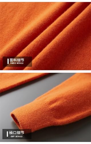 Men's Merino Cashmere Sweater Round Neck Pullover Business Top Knitted Loose Men's Jacke3