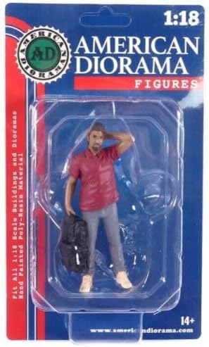 Miniatura 9 de American Diorama Figura 4 de campistas, rojo 76337 - Figura a escala 118 - Accesorio para diorama