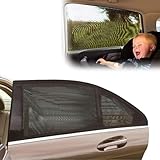 KKTICK Car Side Window Shade, Rear Window Shade for Baby, 2 Pack Car Sun Shade for Kids Pets UV Rays Protection, Universal Fit for (99%) Most Large SUVs,XL