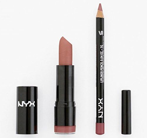 NYX Round Lipstick 529 Thalia + Slim Lip Liner 831 Mauve Set