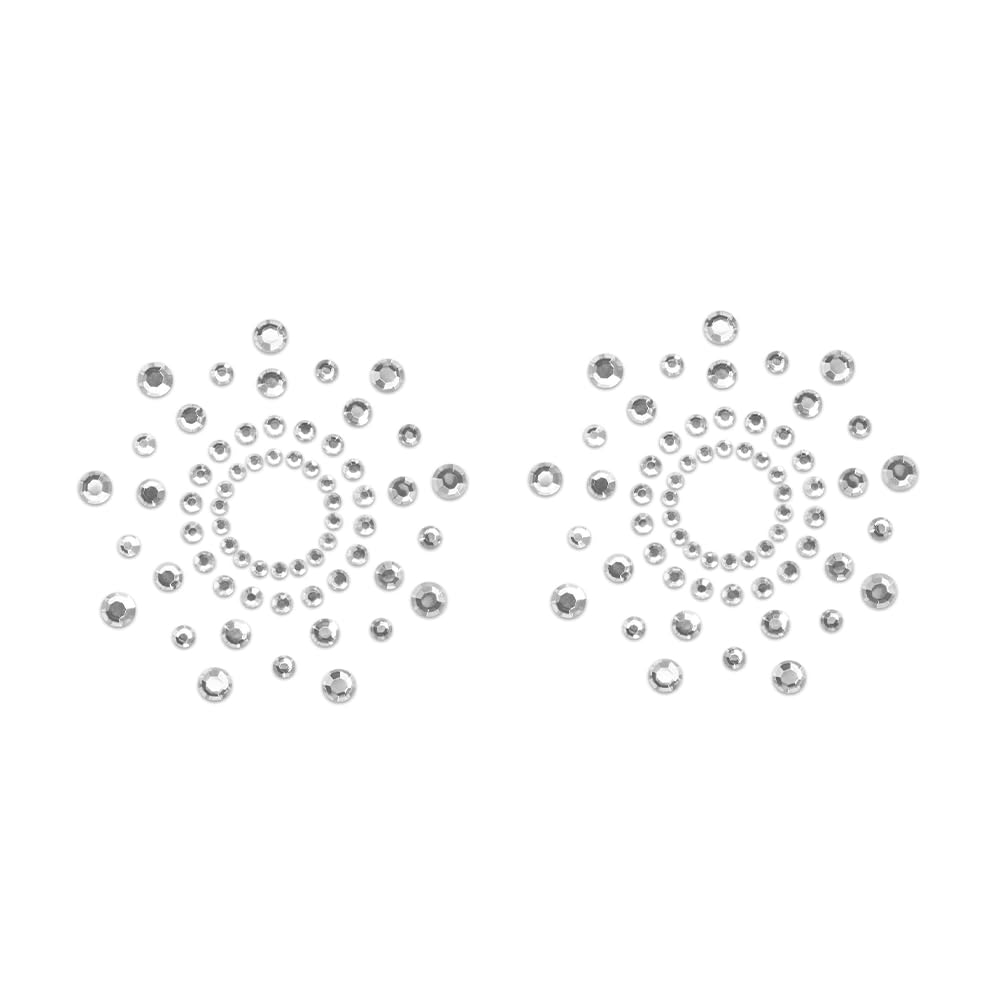 Bijoux Indiscrets FLASH Pasties – Glitter Reusable Nipple Covers for Women – Self-Adhesive Body Jewelry for Any Occasion