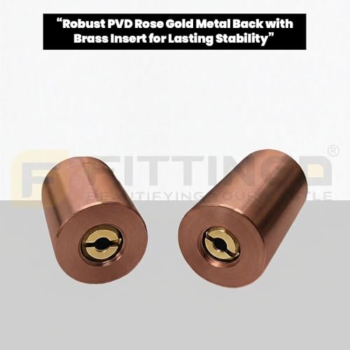 Image of 3 Inch Door Stopper Pipe Magnetic /Stopper for Main Door /Stainless Steel Heavy Duty Magnet Door Stops /Door Back Stopper for Home /Office /Hotels - (Pack of 1) - PVD Rose Gold Finish