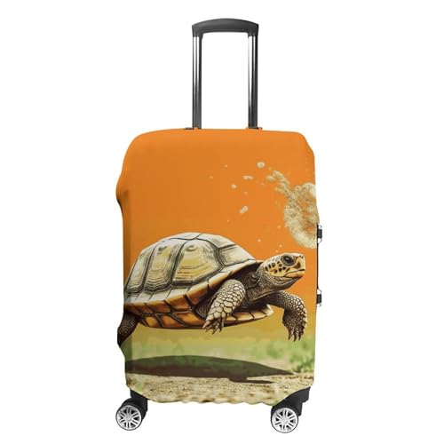 Tortoise Turtle Jumping Printed Luggage Cover Protector, Fits 18-32 Inch Luggage