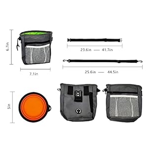 Dog Training Pouch Bag Dog Treat Training Pouch with Waste Bag Poop Bag Dispenser Collapsible Bowl Puppy Treat Bag with Waste Bag for Treats Kibbles Pet Toys Personal Effects 3 Ways to Wear Grey  Cucciolini Doodles Dog training pouch bag dog treat training pouch with waste bag poop bag dispenser collapsible bowl puppy treat bag with waste bag for treats kibbles pet toys personal effects 3 ways to wear grey   cucciolini doodles