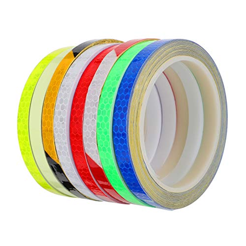 BESPORTBLE 8 Rolos de Bicicleta Noctilucence Luminosa Mountain Bike Fita Reflexiva Decalques Para No