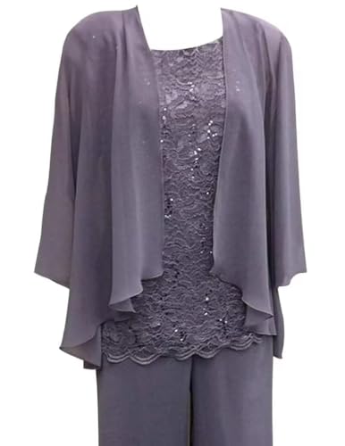 3 Pieces Mother of The Bride Pant Suits with Jacket Women’s Chiffon Plus Size Mother of The Groom Pant Suits2