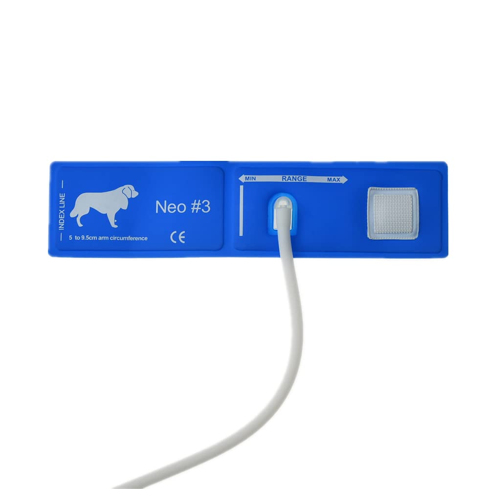 Single Tube Cuff Blood Pressure Cuff for Pet Monitor Pressure Cuff for Animal or Neonatal (Medium Size Animals)