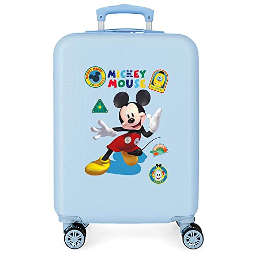 Disney Mickey All Smile Maleta De Cabina Azul 38x55x20 Cms Rígida Abs Cierre De Combinación Lateral 35l 2 Kgs 4 Ruedas Dobles Equipaje Mano Disney Mickey All Smile Maleta De Cabina Azul 38x55x20 Cms Rígida Abs Cierre De Combinación Lateral 35l 2 Kgs 4 Ruedas Dobles Equipaje Mano