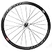 QHIYRZE Road Bikes Wheelset 700c 40mm Aluminum Alloy Rim V Brake Wheels Bolt On Carbon Hub Centerlock Disc Brake Wheel Set for 7-11 Speed Cassette F24 R24 Holes 2050g