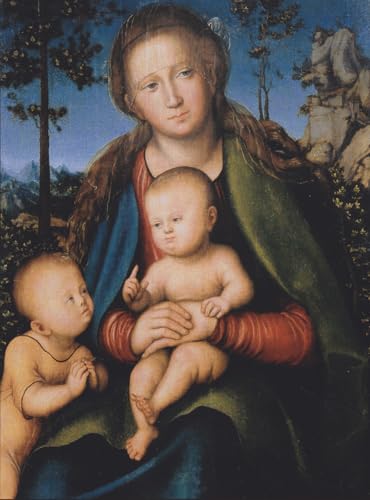 Pintura por números de Virgen y el Niño con pigmento acrílico opaco y pinceles finos