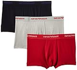  Emporio Armani Herren 111357 Boxershorts, Mehrfarbig (gris Clair/Rouge/Marine), X-Large (Herstellergröße: XL)