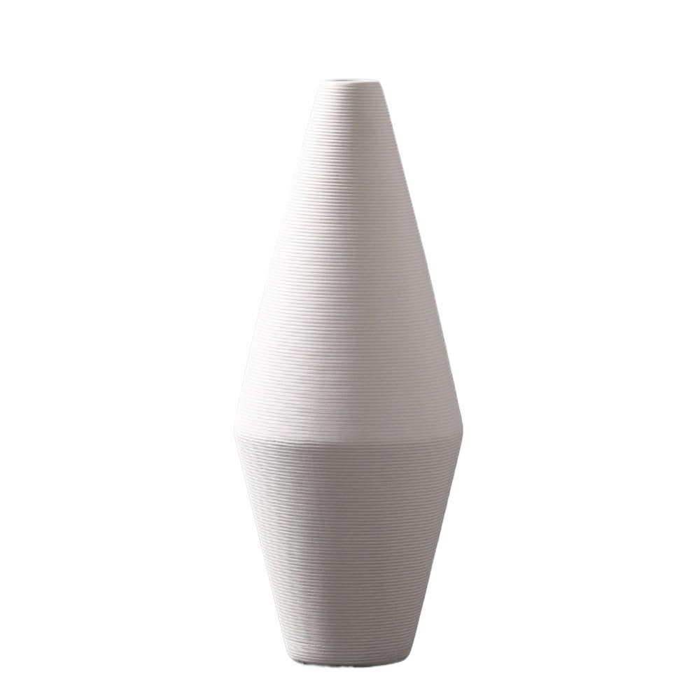 flower vase White Textured Ceramic Vase Simple Flower Arrangement Dried Decorative