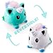 TeeTurtle | Reversible | Cute Mini Plushies | Blue and White Unicorn | Squish Often - Cuddle Daily | Show Your Mood with Emotion