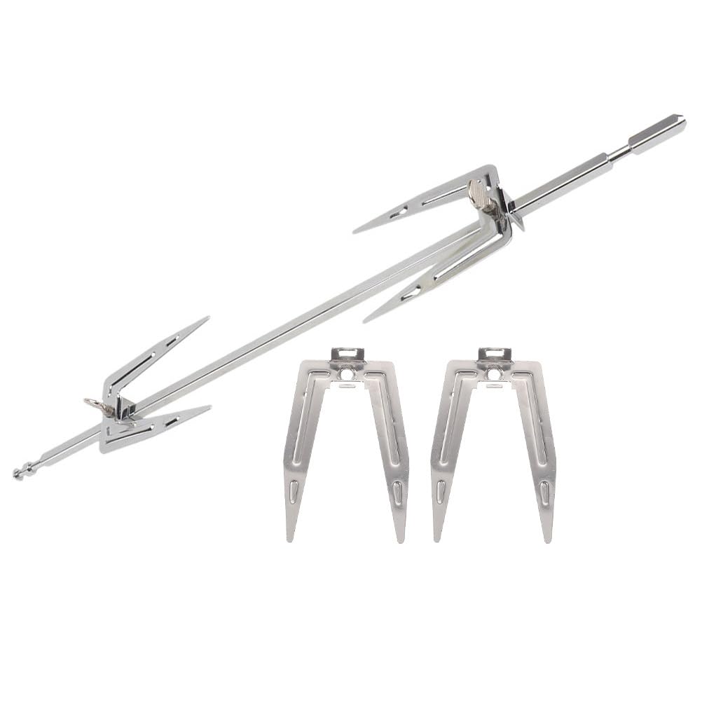 OUNONA Fourchette À Poulet Rôti En Acier Inoxydable Fourchette Rotative Pour Barbecue Et Rôtissoire Accessoire De Cuisine Pour Grillades Et Repas En Plein Air