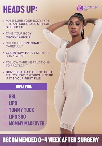 Image of Snatched Body Full Body Faja Shapewear for Women with Sleeves Stage 1