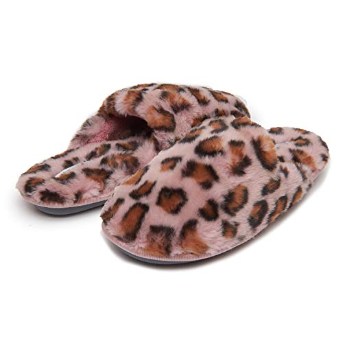 Image of Laura Ashley Ladies All Over Plush W /Memory Foam Slippers
