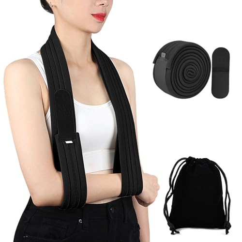 Belligern Arm Sling Black Adjustable Injuries Shoulder Sling for Wrist and Shoulder for Men Women One Size Fits All