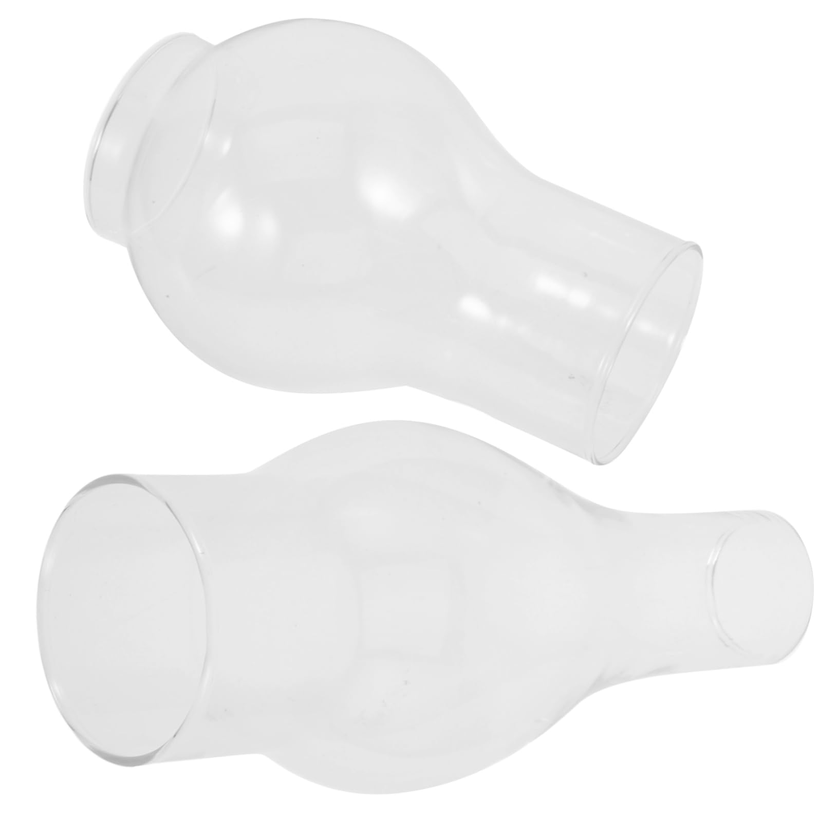 TOPBATHY 2pcs Vintage Oil Lamp Accessories Glass Chimney for Oil Lamp Shade for Cover for Kerosene Parts Replacement Use As Emergency Lighting Decoration