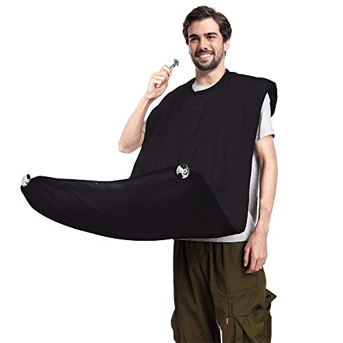 GUOQY Mejor Delantal de Barba para Afeitarse 119x78cm - Forma Inteligente de Cortarse la Barba - Babero de Barba - Regalo de Aseo Ideal para Hombre Cover