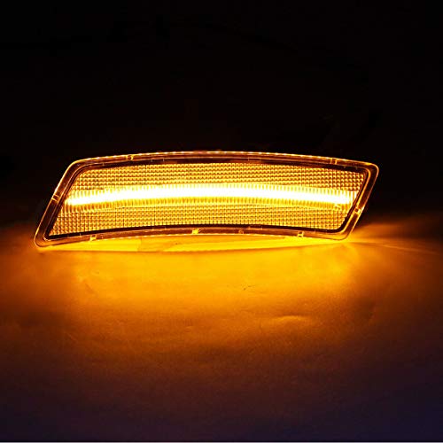 Nslumo Amber Front Bumper Led Side Marker Lights Compatible With 12-19 V'w Beetle 18-Up V'w Ti-Guan, Smoked Lens Replace Oem Sidemarker Lamps #TOP4