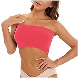 Bandeau-BH Damen Ohne Buegel Nahtlose BH Strech Sport BH Bequem Bra BH Trägerlos Push Up BH Rückenfreies Unsichtbarer BH Sport BH Damen Bustier Ohne Bügel Sport Yoga Bra