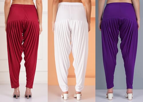 Image of Buy That Trendz Patiala Salwar for Women Relaxed Fit Viscose Patiyala Salwar Harem Bottom Pants