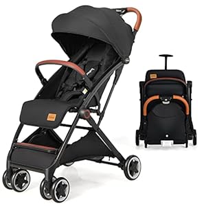 INFANS Lightweight Baby Stroller, Compact Stroller with One-Hand Fold, Travel Stroller for Airplane with Cup Holder…