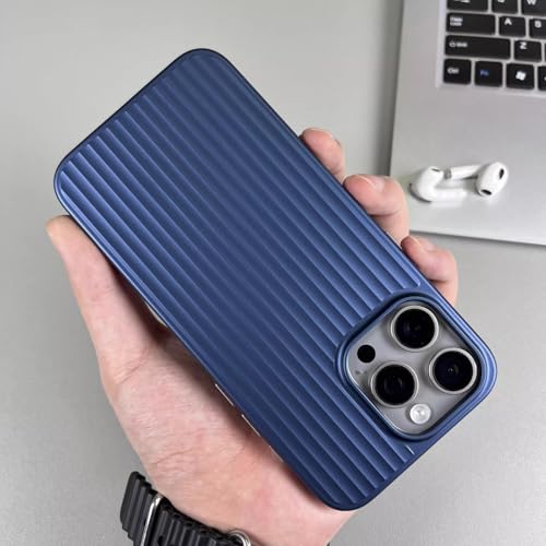 Coque iPhone 16 Plus antichoc pour le quotidien dynamique motif rayures bleu