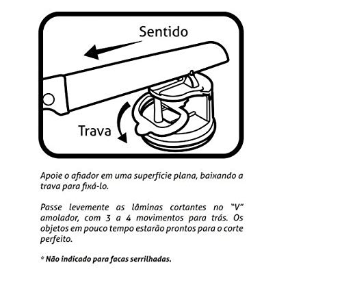 Afiador Amolador De Facas Com Ventosa