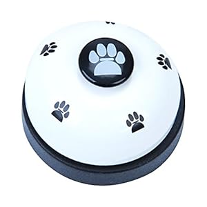 Naisicatar Haustier-Trainingsglocken für Hunde, interaktives Spielzeug für Welpen, Essen, Klingeln zum Lernen von Sauberkeit und zur Kommunikation, Weiß, 1 Stück