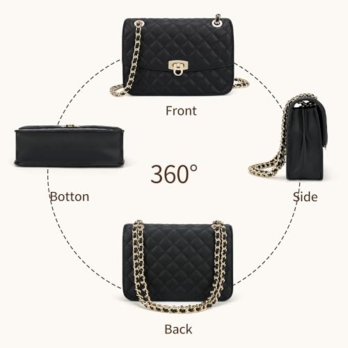 Quilted Crossbody Bags For Women, Shoulder Bag Leather Purses For Women With Chain Strap Trendy4