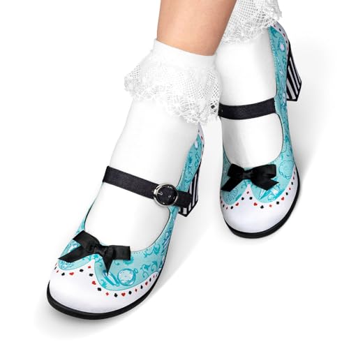 Image of Hot Chocolate Design Artistic Women's Mid Heel Strap Pumps | Block Heel Design, Vegan Faux-Leather Upper, Padded Footbed, Buckle Closure, Occasion Pumps for Women